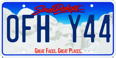 SD license plate 0FHY44