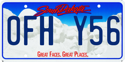 SD license plate 0FHY56