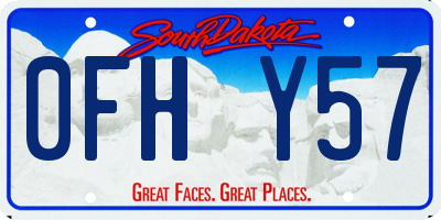 SD license plate 0FHY57