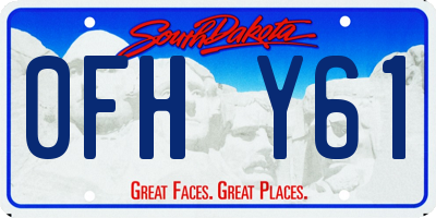 SD license plate 0FHY61