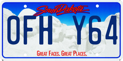 SD license plate 0FHY64