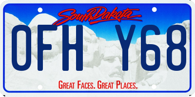 SD license plate 0FHY68