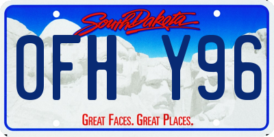 SD license plate 0FHY96