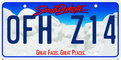 SD license plate 0FHZ14