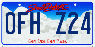 SD license plate 0FHZ24