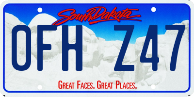 SD license plate 0FHZ47