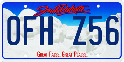 SD license plate 0FHZ56