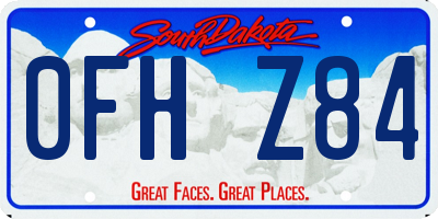 SD license plate 0FHZ84