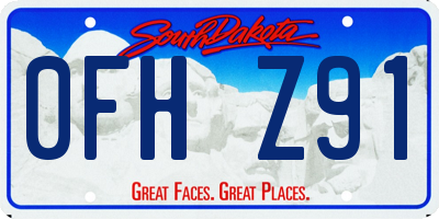 SD license plate 0FHZ91