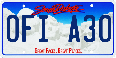 SD license plate 0FIA30