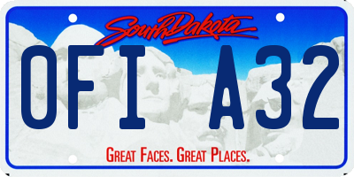 SD license plate 0FIA32