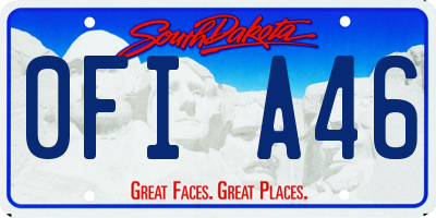 SD license plate 0FIA46
