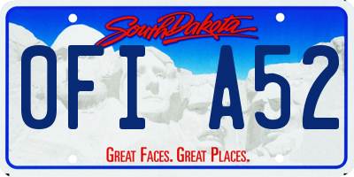 SD license plate 0FIA52