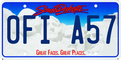SD license plate 0FIA57