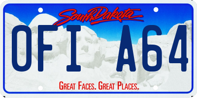 SD license plate 0FIA64