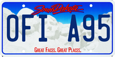 SD license plate 0FIA95