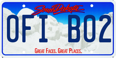 SD license plate 0FIB02