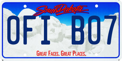 SD license plate 0FIB07