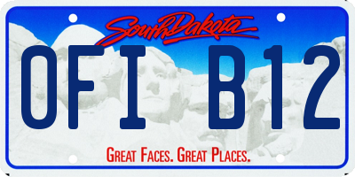 SD license plate 0FIB12