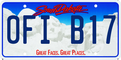 SD license plate 0FIB17