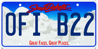SD license plate 0FIB22