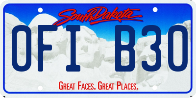 SD license plate 0FIB30