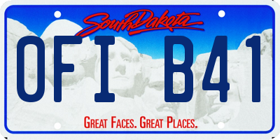 SD license plate 0FIB41