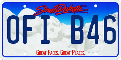 SD license plate 0FIB46