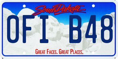 SD license plate 0FIB48