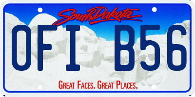 SD license plate 0FIB56