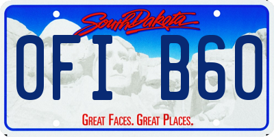 SD license plate 0FIB60
