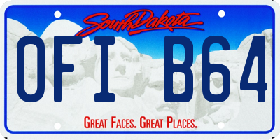 SD license plate 0FIB64