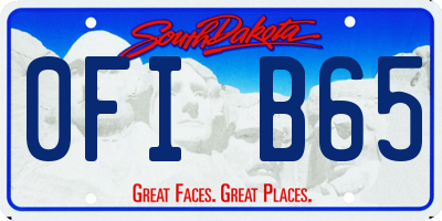 SD license plate 0FIB65