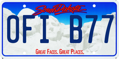 SD license plate 0FIB77