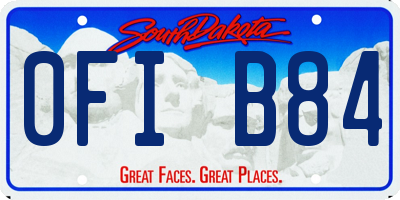 SD license plate 0FIB84