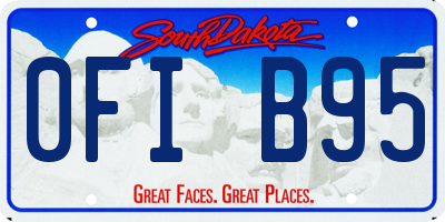 SD license plate 0FIB95