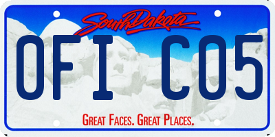 SD license plate 0FIC05