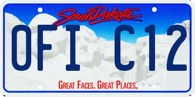 SD license plate 0FIC12