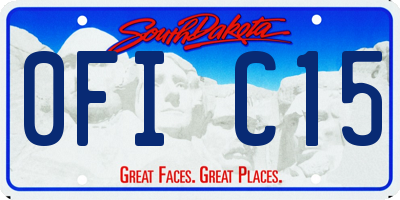 SD license plate 0FIC15