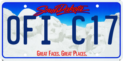 SD license plate 0FIC17