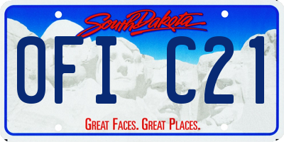 SD license plate 0FIC21