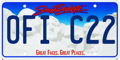 SD license plate 0FIC22