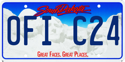 SD license plate 0FIC24