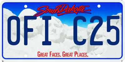 SD license plate 0FIC25