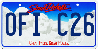 SD license plate 0FIC26