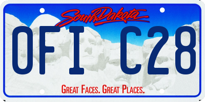 SD license plate 0FIC28