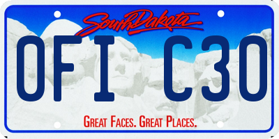 SD license plate 0FIC30