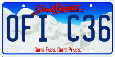 SD license plate 0FIC36