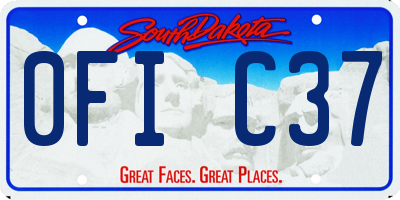 SD license plate 0FIC37