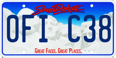 SD license plate 0FIC38